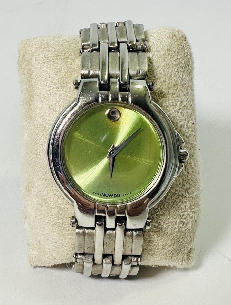 Movado Since 1881 Classic Stainless Steel Watch with Green Dial