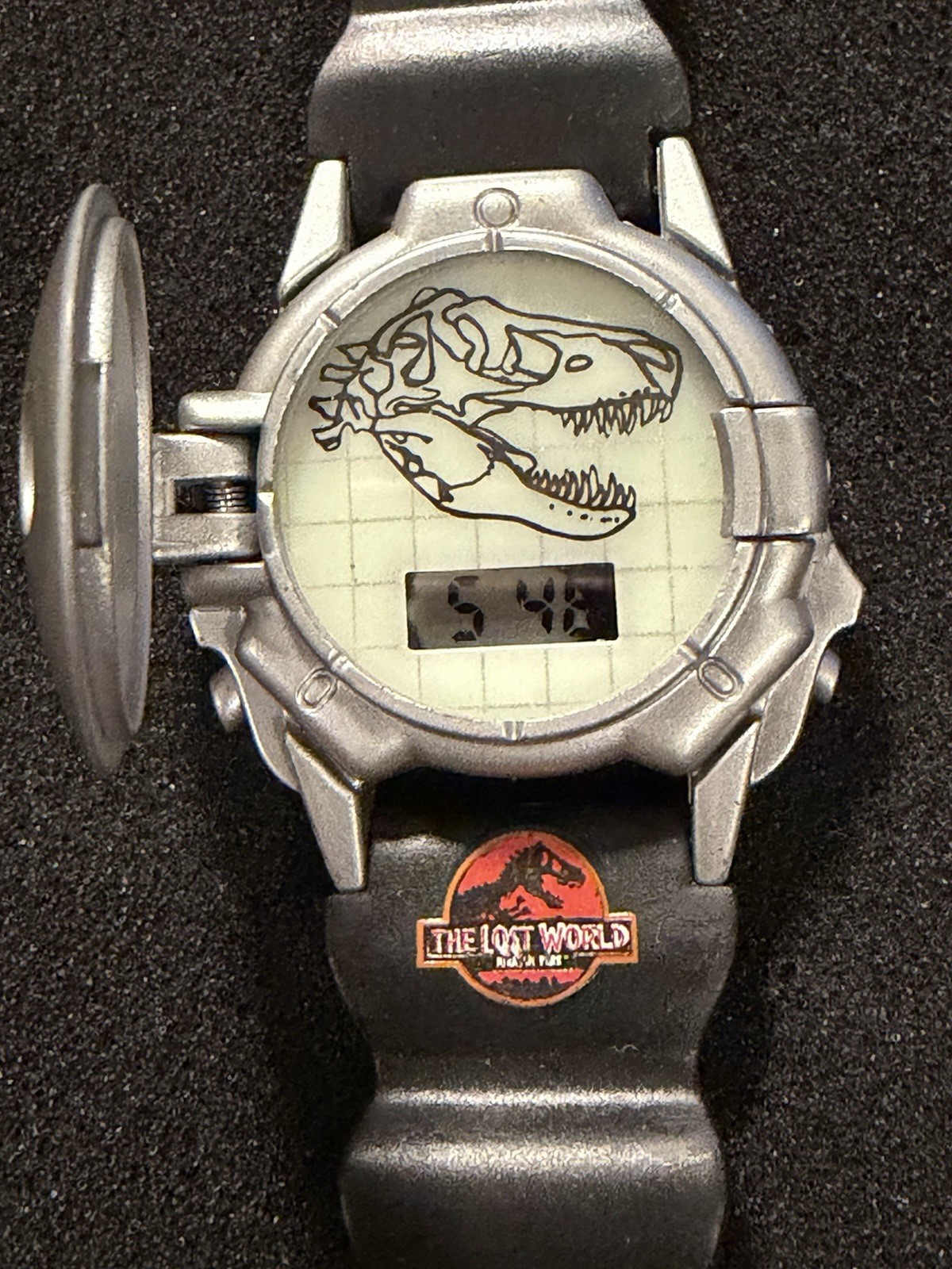 Jurassic Park The Lost World Kids Digital Quartz Watch Black Band Dinosaur