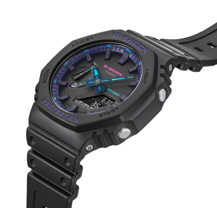 Casio G-Shock Analog/Digital Black Resin Watch GA-2100VB-1A