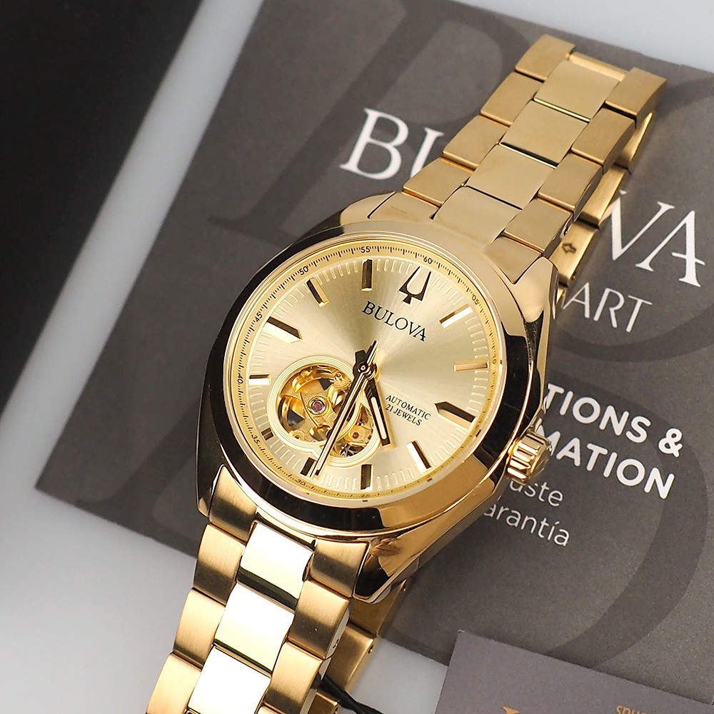 Bulova Classic Surveyor 97A182 Gold Tone Stainless Steel Men’s Automatic Watch