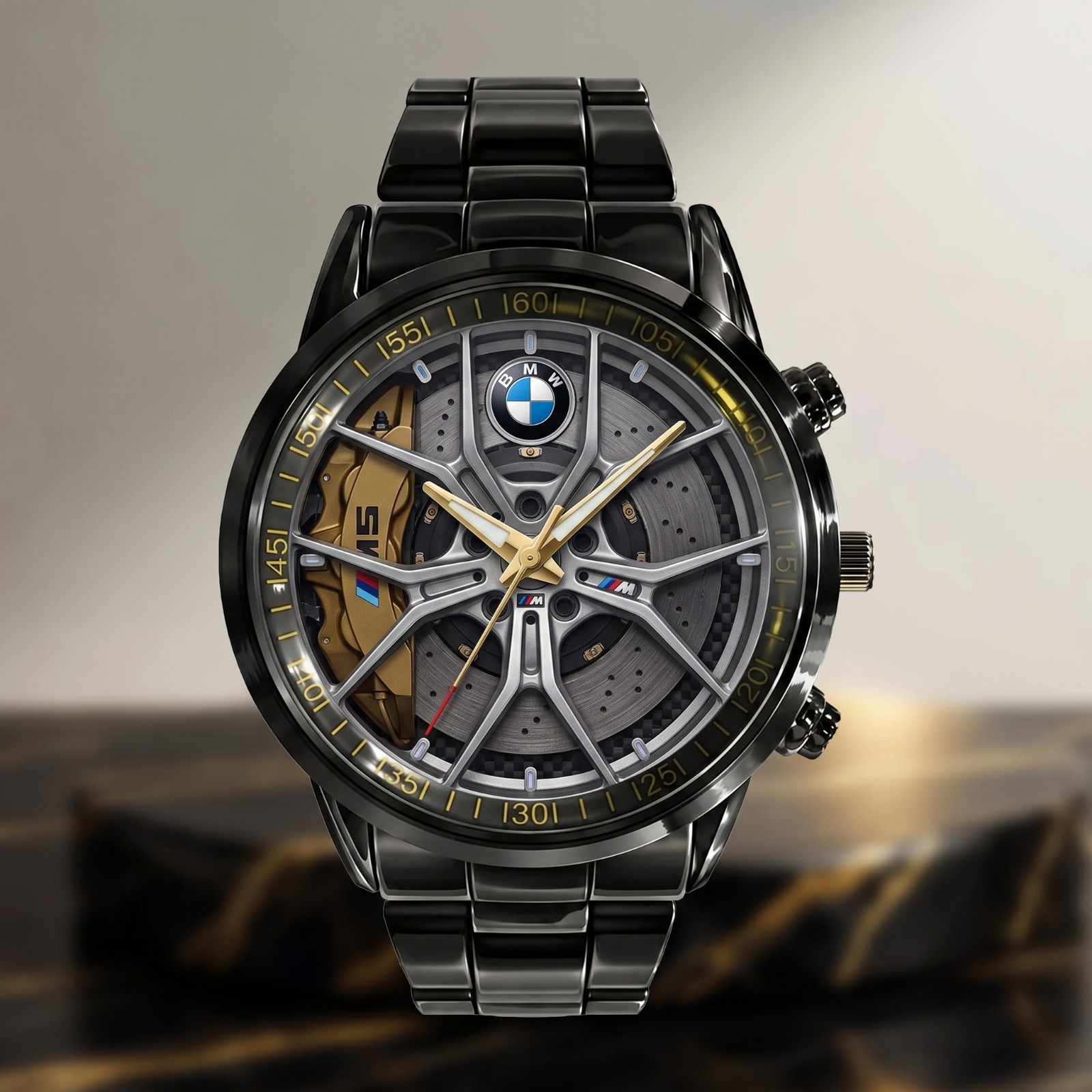 BMW M5 Style Stainless Steel Watch Water Resistant Wrist Watch