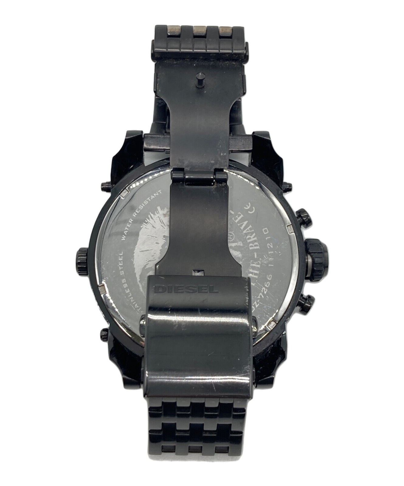 DlESEL DZ-7266 Mens Watch Chronograph Quartz Analog Round Black DATE