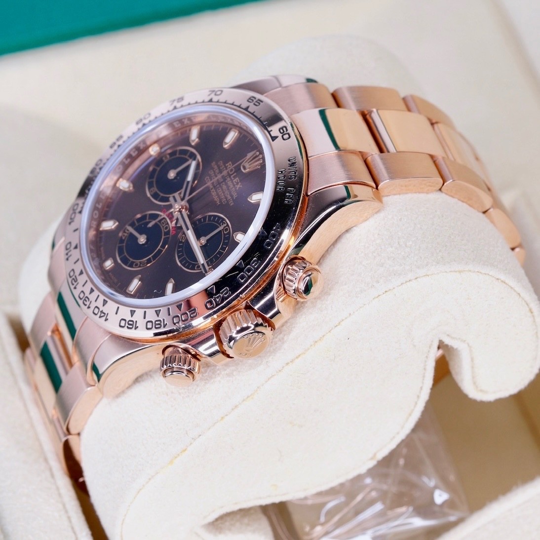 Rolex Cosmograph Daytona 116505 CHOCOLATE Brown Stick Dial 18K Rose Gold 40mm