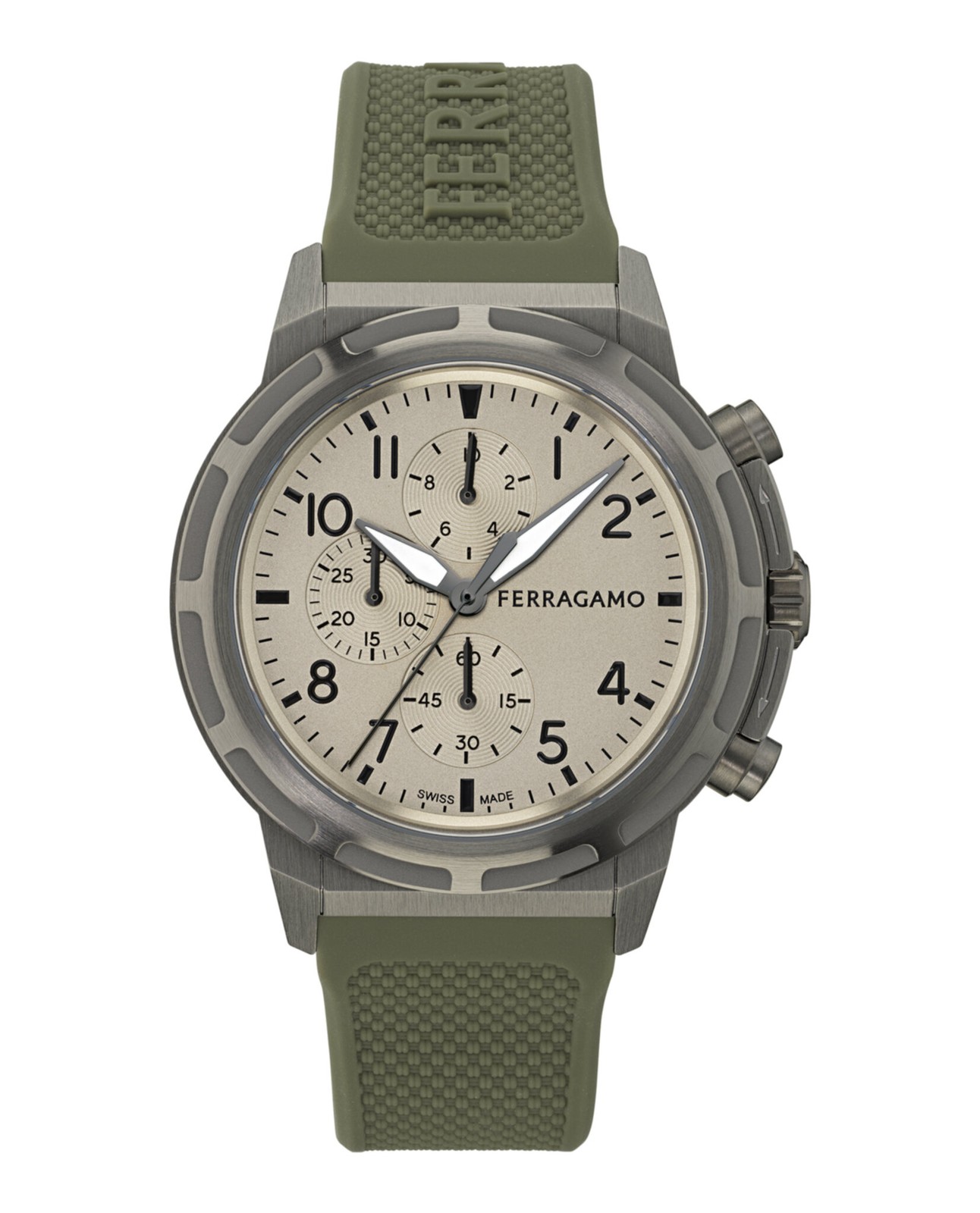 Ferragamo Sport Chrono Men’s Watch, Swiss Made Luxury Designer Watch for Men