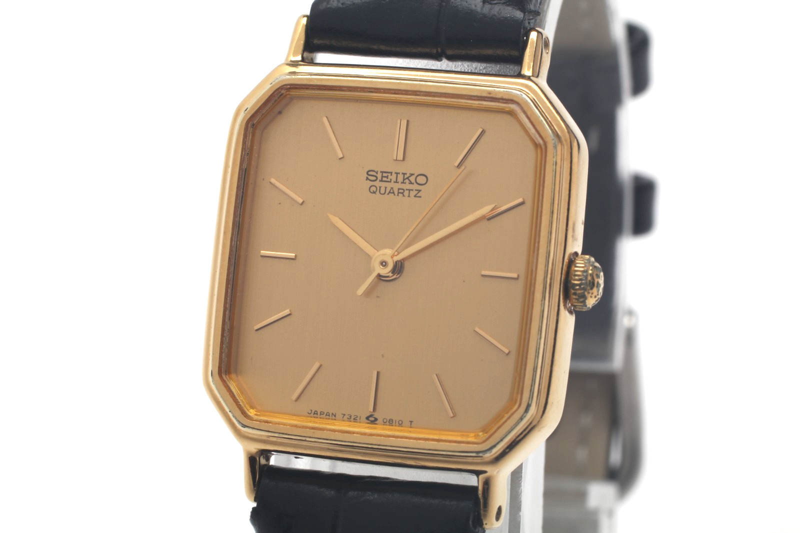 Vintage [Near Mint] Seiko 7321-5410 Gold Tank Square Quartz Women’s Watch JAPAN