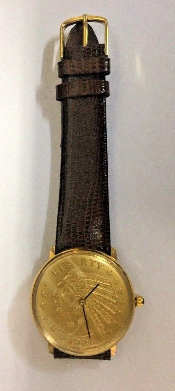 Pyramid Indian Quarter Coin Ladies Watch Quartz RARE! NEW! Lizard! Gift!
