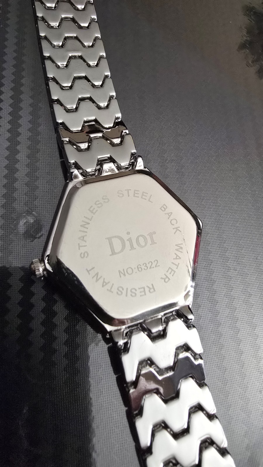 Unbranded/Marked Dior Blue Dial Quartz Watch Stainless. Running, Good Battery.