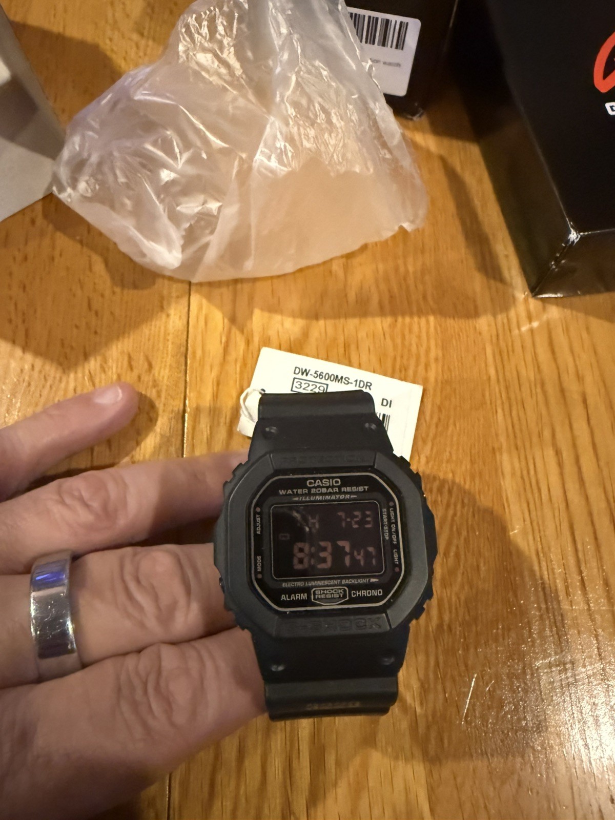 Casio Men’s G-Shock Quartz Black Resin Watch – DW-5600MS-1HDR NEW