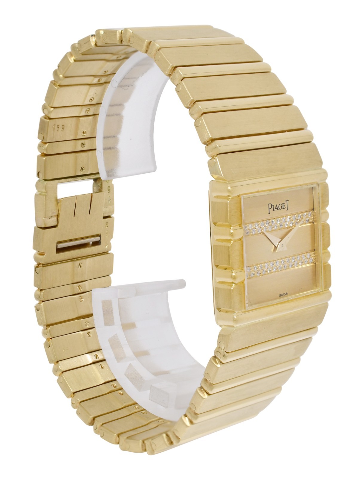 Piaget Polo 18k Yellow Gold & Diamond Mens 25mm Quartz Dress Watch 7131 C 701