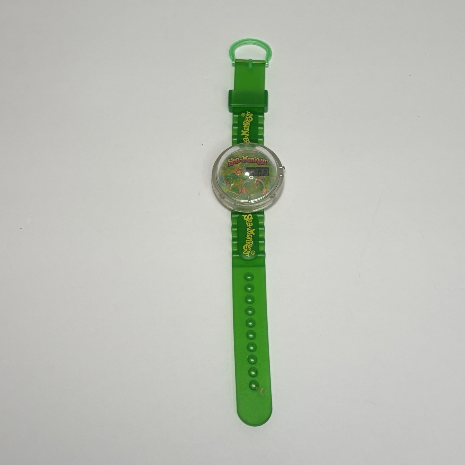 Vintage 1997 Sea-Monkeys Aqua Watch Digital Aquarium Green Rare Tested Working