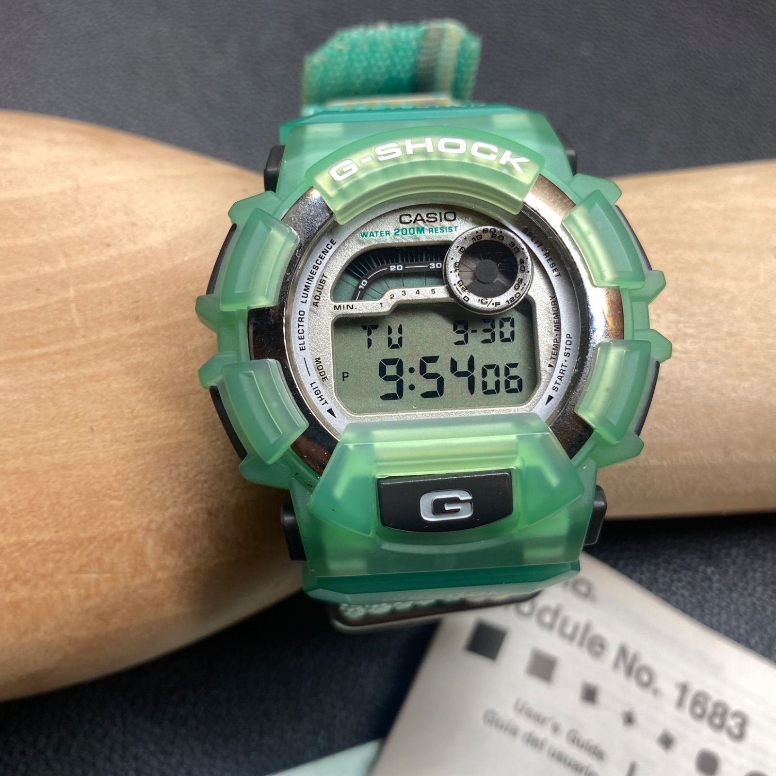 Casio G Shock DW-9500 2163 Data Braided Nylon Strap VTG Yr ’00 Men’s 45mm Watch