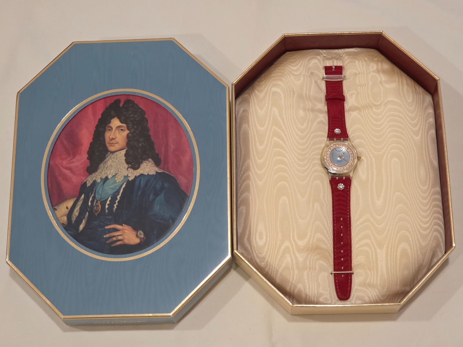 Rare 1993 Swatch Watch Roi Soleil Louis XIV GZ127PACK Christmas Special