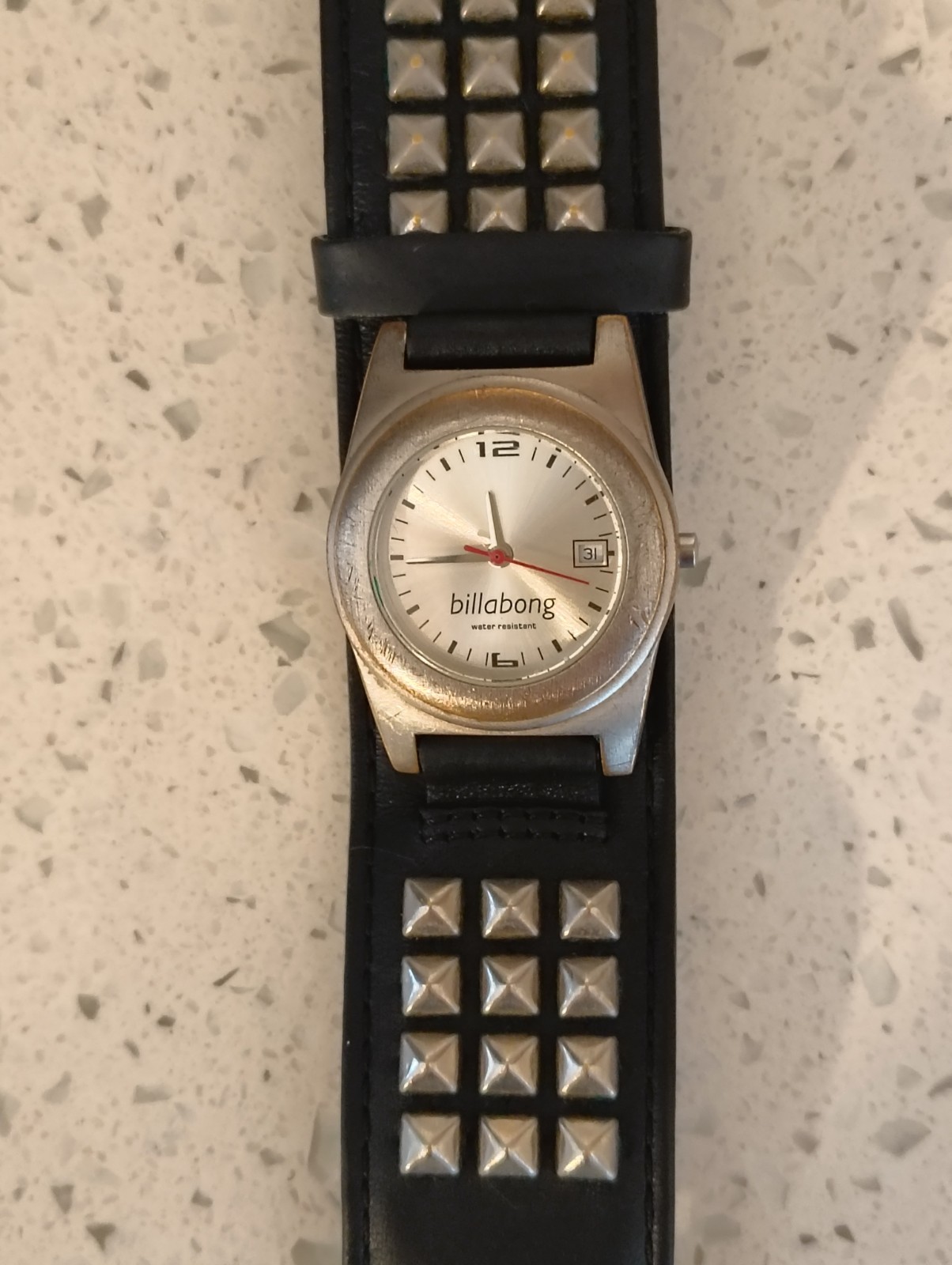 Vintage Billabong Cuff Watch 8.5 inch long 1 inch wide Original Black Chrome