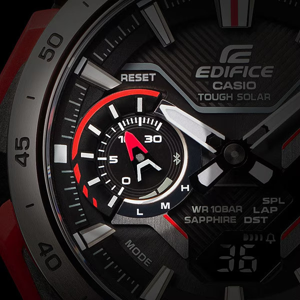 Casio EDIFICE ECB-2200YP-1AJF Windflow Digital Analog Men’s Rubber Band Watch