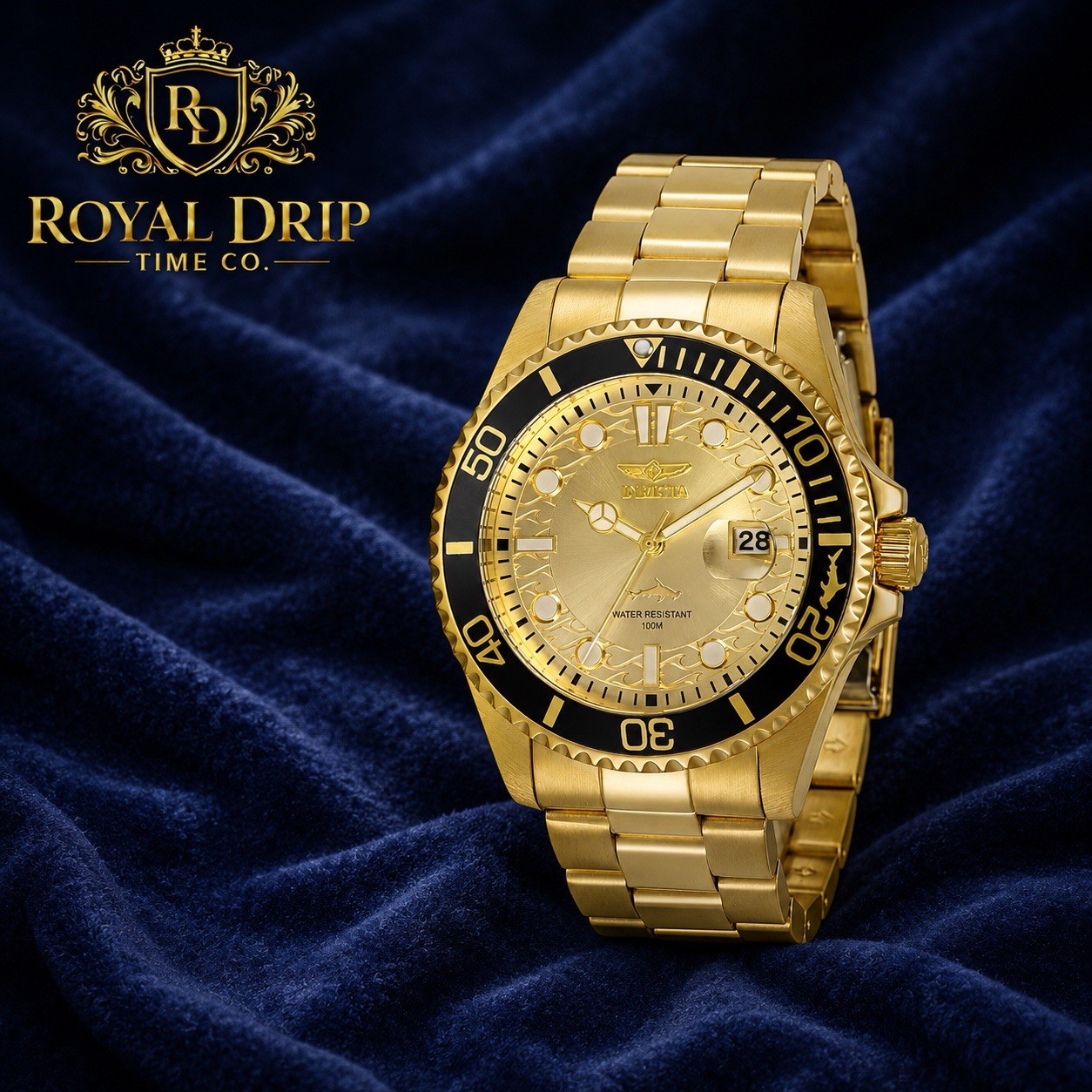 Invicta 30025 Pro Diver Men’s 43mm Watch Gold New w/ Box