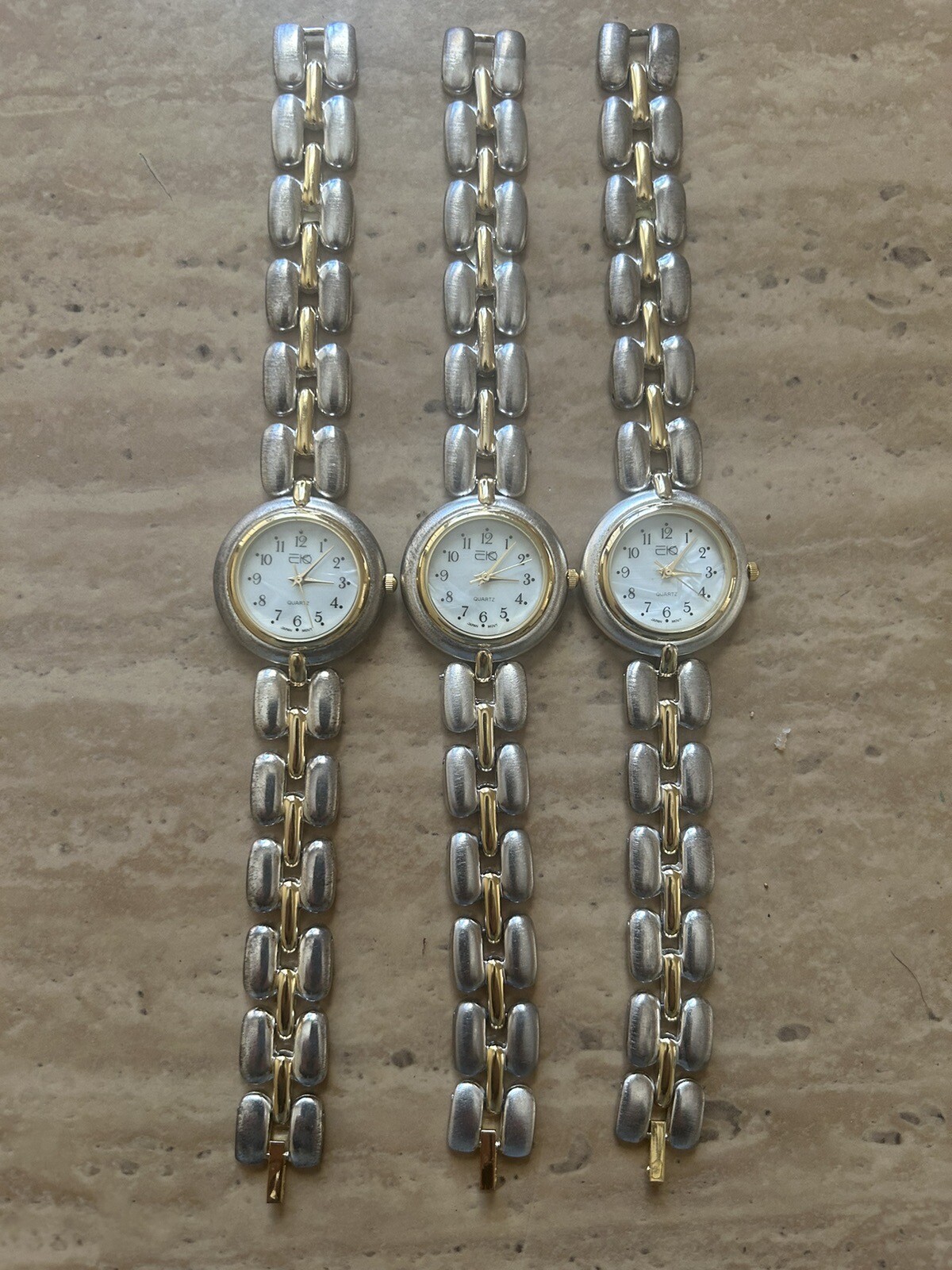 The Buyer Gets all 3 New EKO 2tone Japan Quartz Watches-Keeps Perfect Time-USA