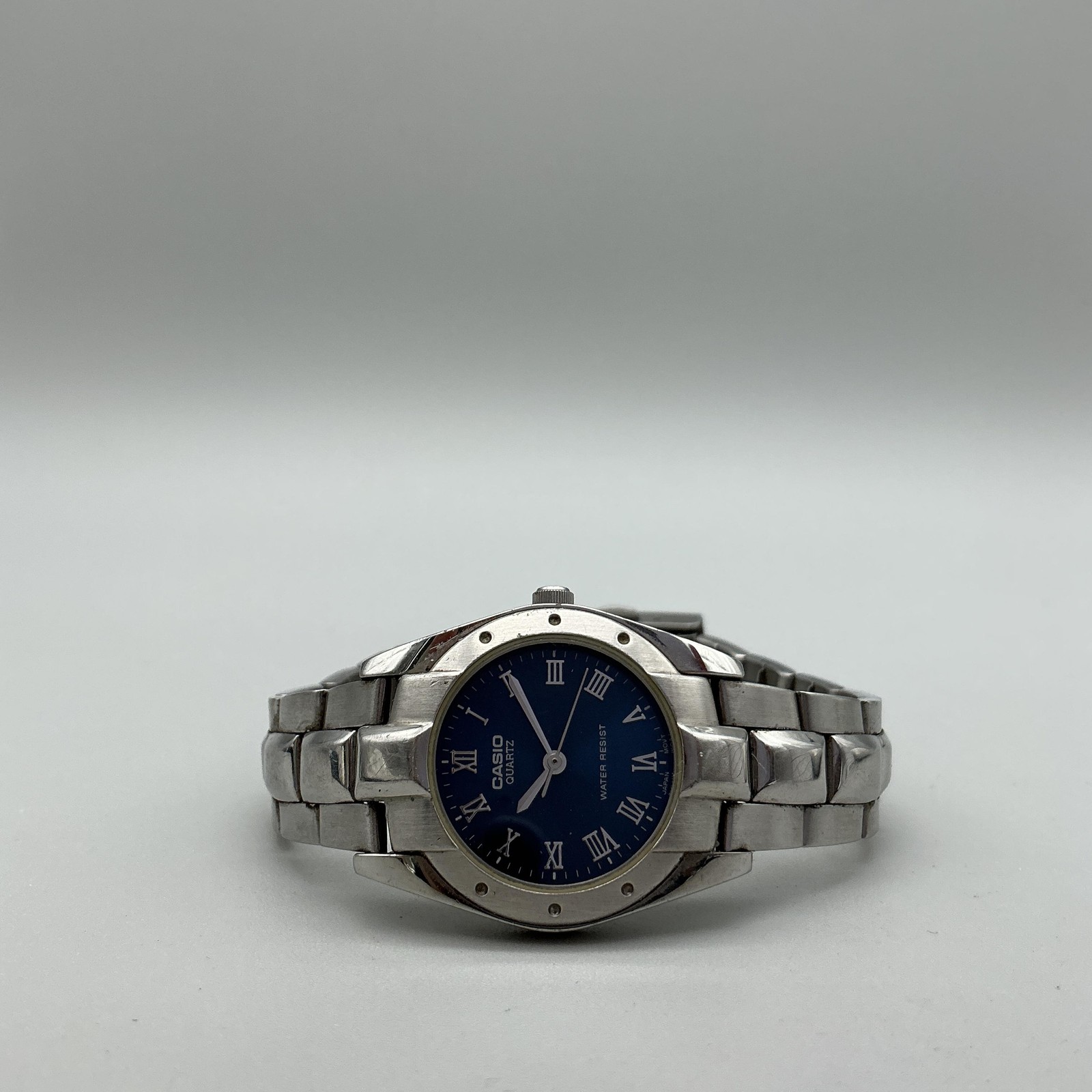 Casio Womens Watch 26mm Blue Dial 705 LTP-1143 Silver Tone Stainless 7″