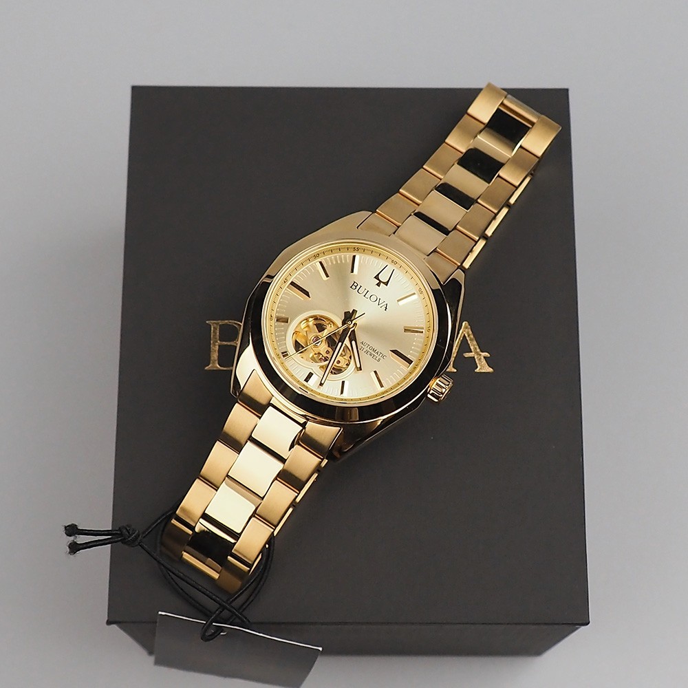Bulova Classic Surveyor 97A182 Gold Tone Stainless Steel Men’s Automatic Watch