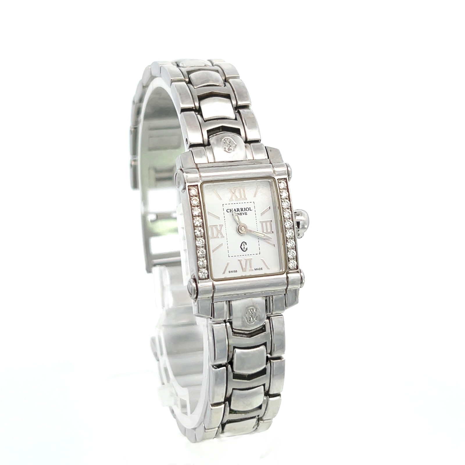 Philippe Charriol Diamond Ladies Wristwatch 6.5″ Stainless Steel 22.8 mm CH1