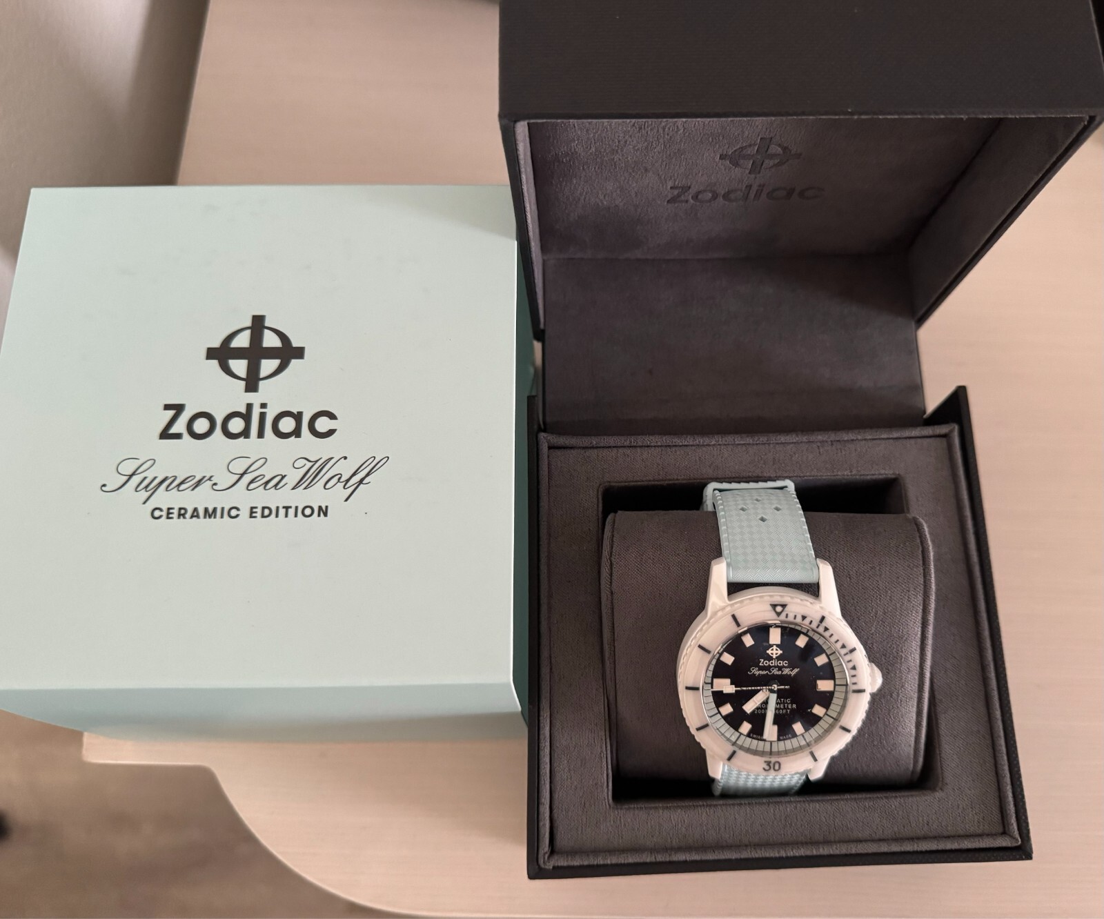 Zodiac Super Sea Wolf Ceramic Compression Blue Automatic Men’s Watch ZO9590