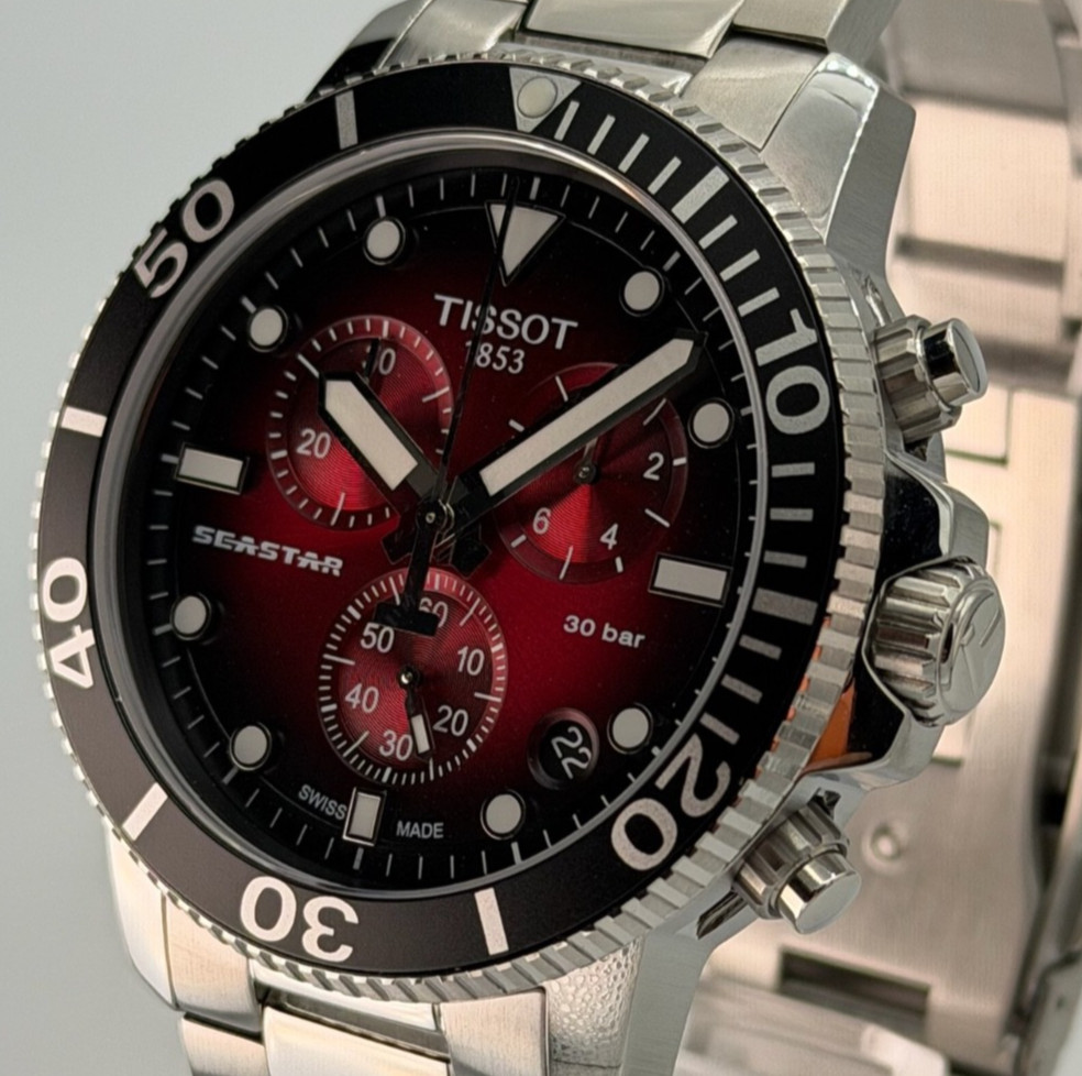 TISSOT Seastar 1000 Chronograph Red Dial Men’s Watch T120.417.11.421.00