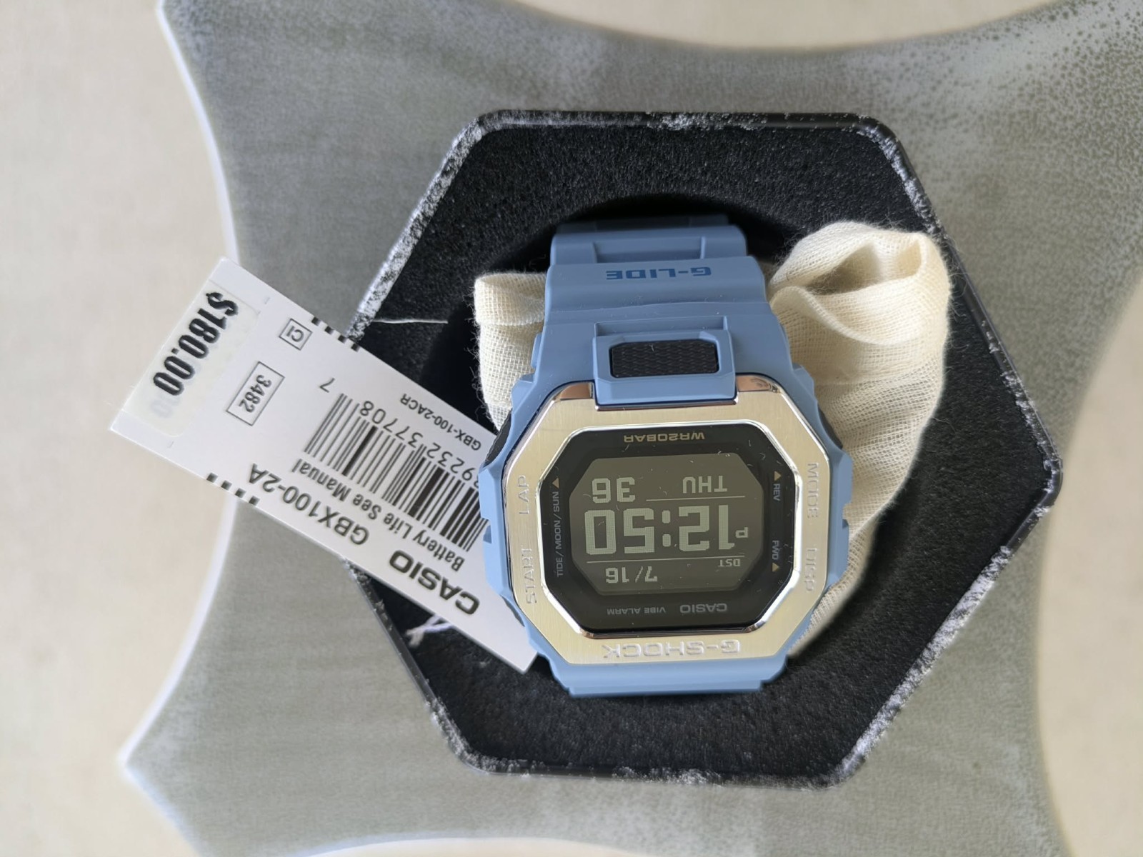 Casio G-Shock G-Lide Ocean Blue Digital Surf Watch GBX-100-2A