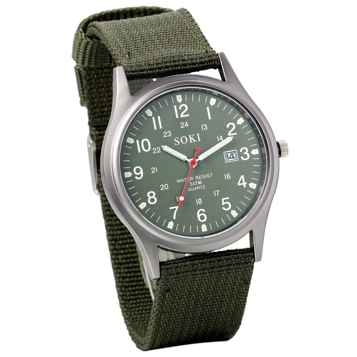 Easy-to-Read Date Leather Strap Watch Calendar Luminous Watch Simple Wristwatch