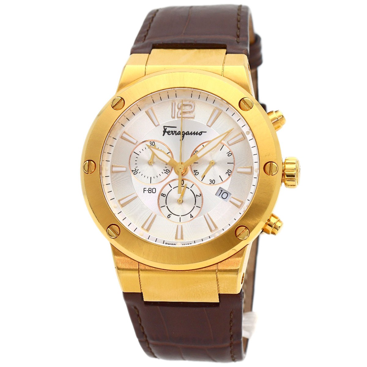 Salvatore Ferragamo Round face Watches SFEX00419 Stainless Steel/Leather mens