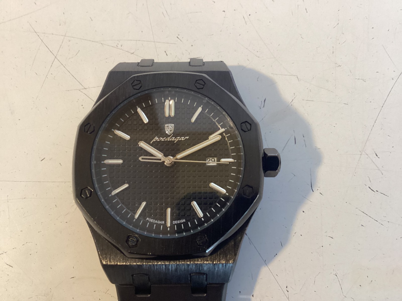 LUXURY STYLED GENTS BRACELET WRISTWATCH. 42 cms DIA. STUNNING APPEARANCE.