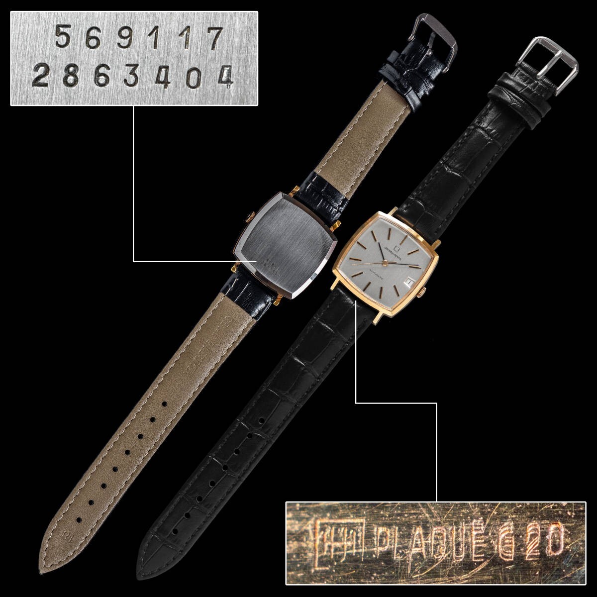 Universal Genève Automatic Roman Numeral Dial Antique Men’s Watch Gold