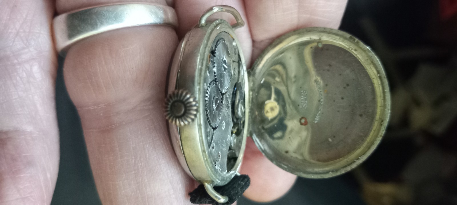 1905 Solid Coin Silver-Cased , 29G. Hallmark, Wrist Watch 15Jewels 2 Adj. NR