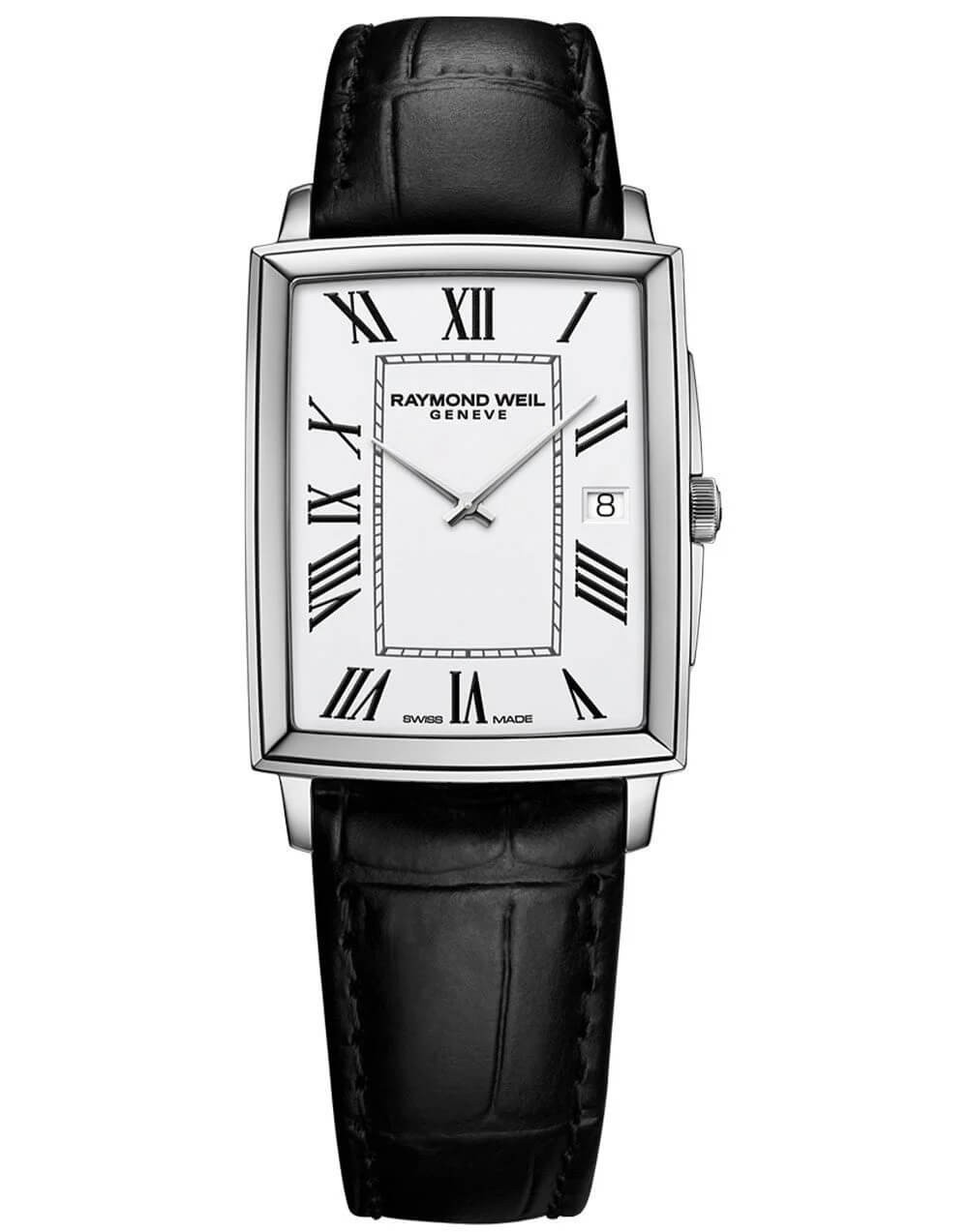 Raymond Weil Toccata Men’s Classic Rectangular Leather Watch 5425-STC-00300