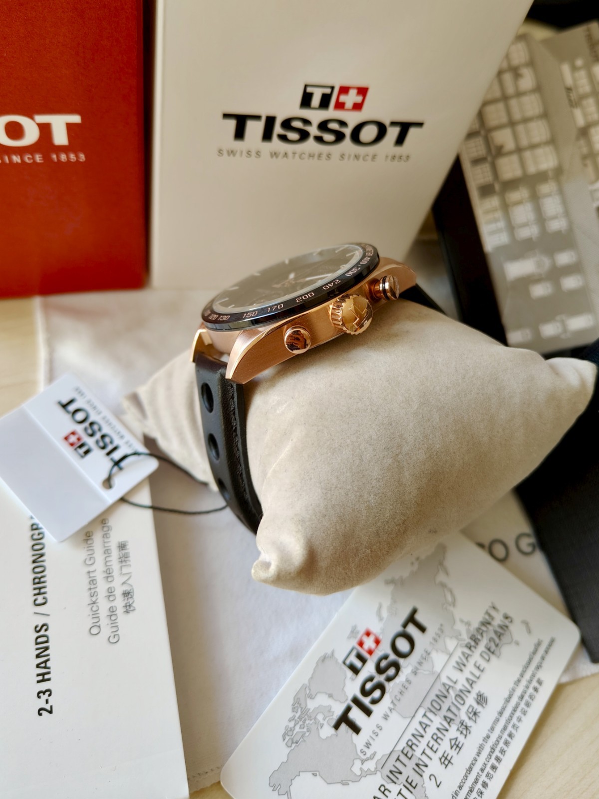 Tissot PRS516 Motorsport Racing Steel Chronograph Men’s Watch Black & Gold Dial