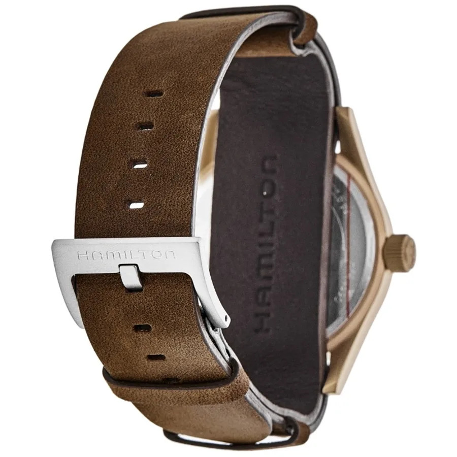 New Hamilton Khaki Field Mechanical Black Dial Leather Men’s Watch H69459530
