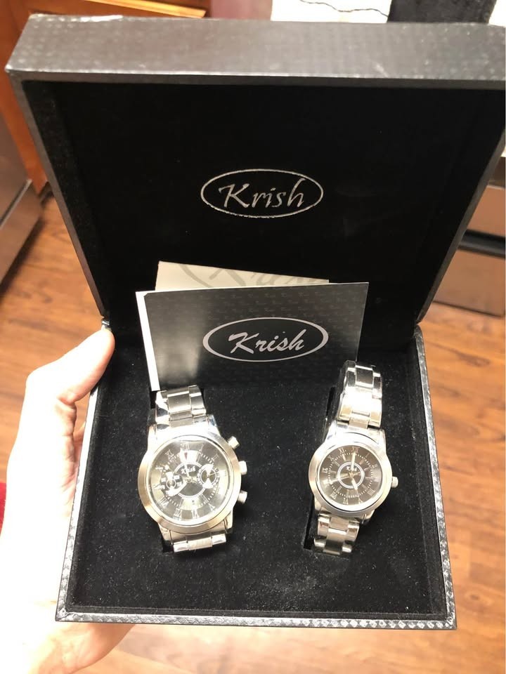 Krish Couples Watch Set (Man/used and Woman/new)