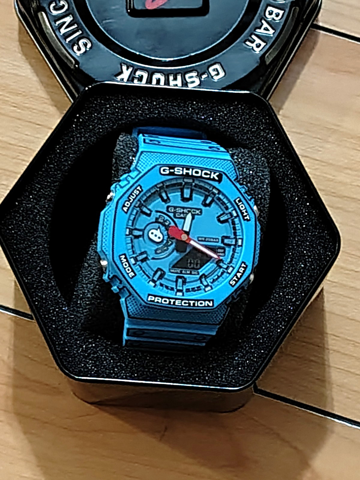 G-SHOCK GA-2100 Analog-Digital Blue Resin Watch 200m Quartz w/ Box