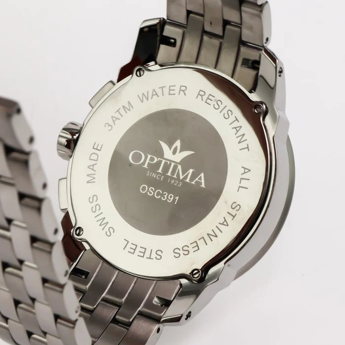 Optima – Swiss Chronograph – OSC391-SS-1 Swiss Ronda 46mm OSC391 30 m (3 ATM /