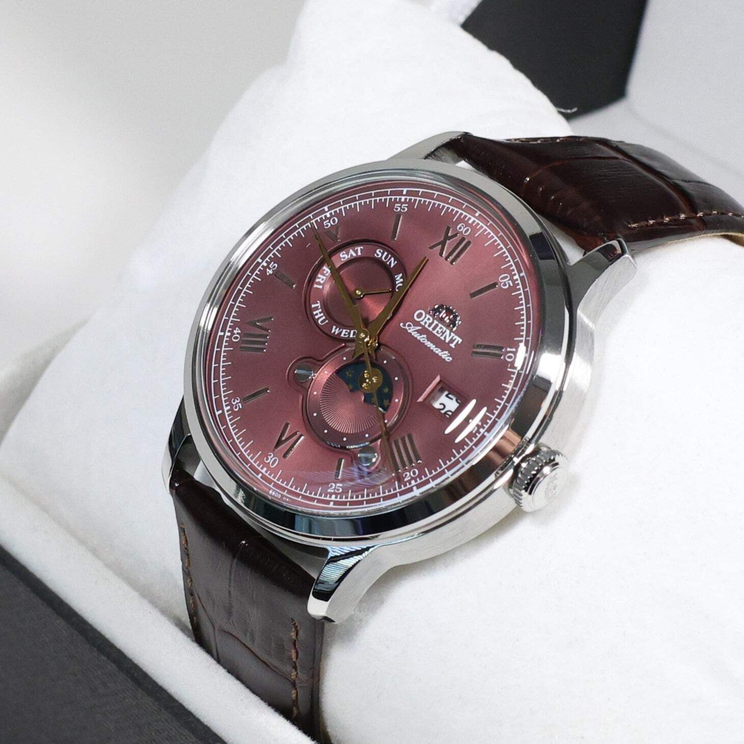 Orient Automatic Sun and Moon Red Dial Men’s Watch RA-AK0807R