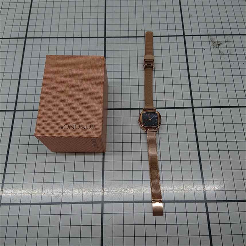 [A1R] Komono Moneypenny Royale Rose Gold Black Ladies Wristwatch Elegant [x8w]