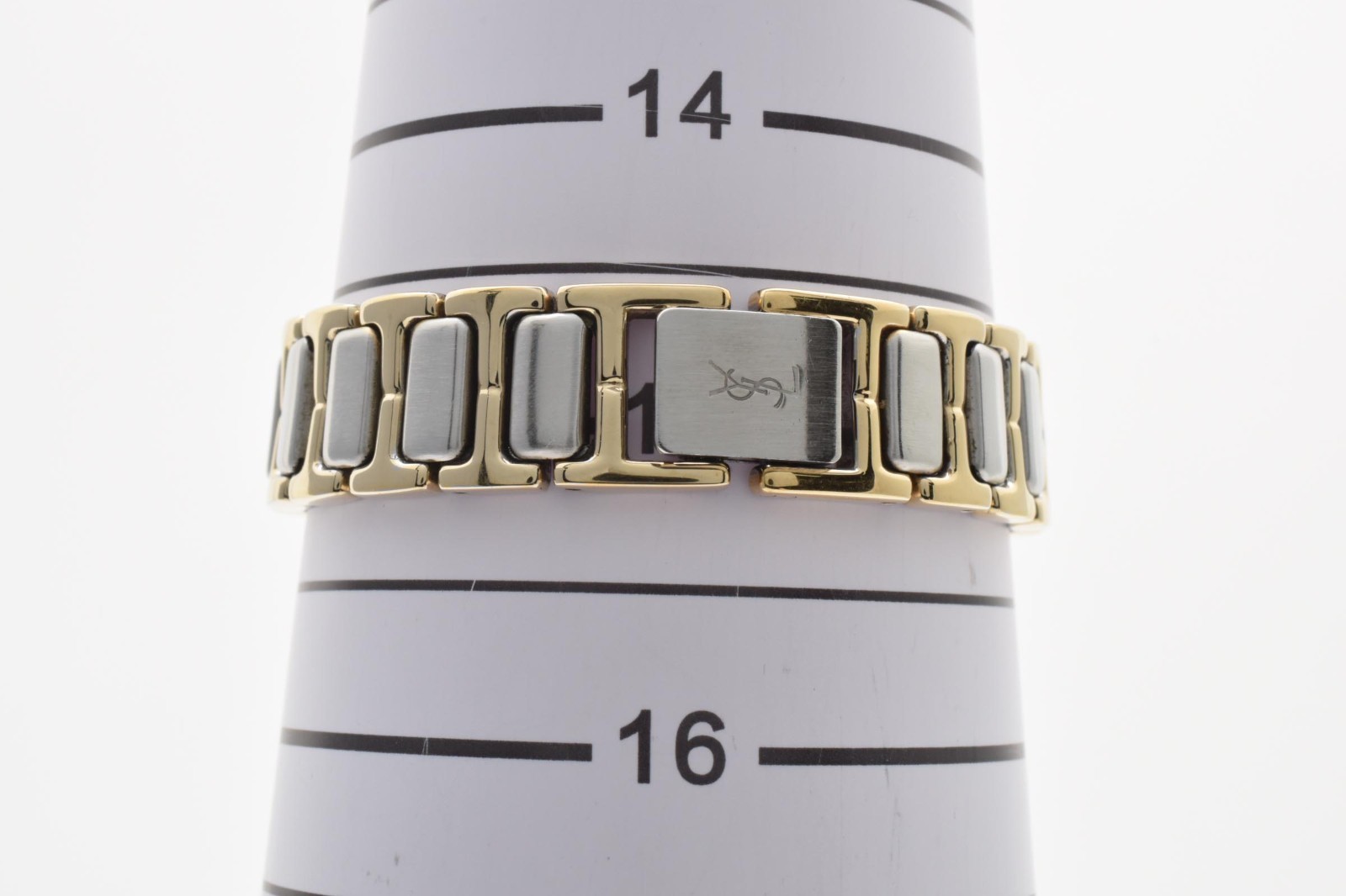 [Exc+5] Yves Saint Laurent 2200-229789 Gold Quartz Vintage Woman’s Watch #8740