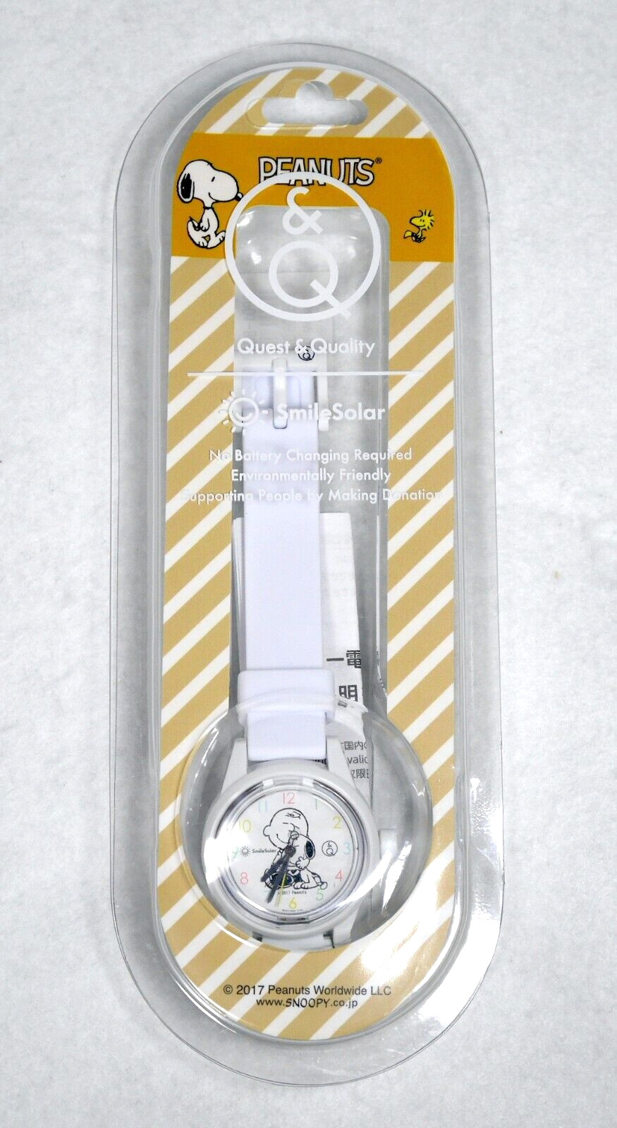 CITIZEN Q&Q Snoopy Charlie Brown Peanuts Watch RP01-806 White Solar Power