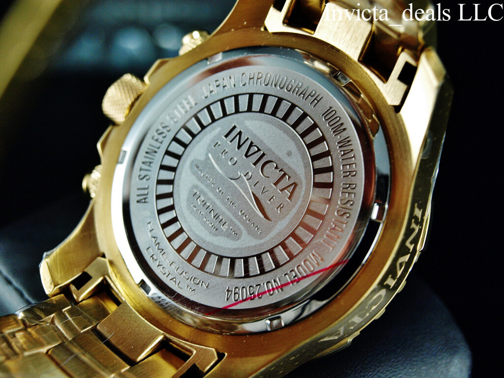 Invicta Men’s 51mm Pro Diver SCUBA Chronograph ABALONE Dial Gold Tone SS Watch