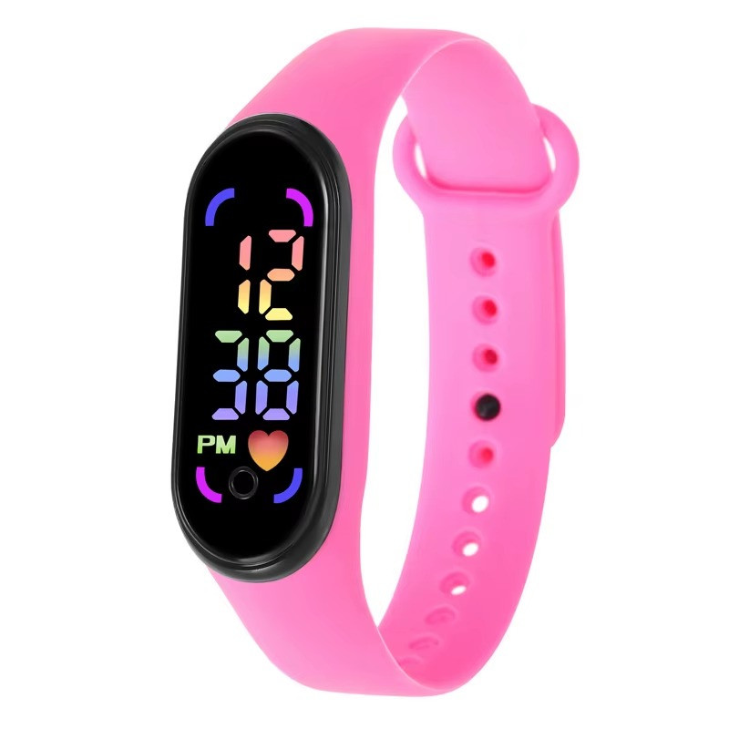 LED Wrist Watch Digital Sport Silicone Strap Kids Teen Girls Boys Children Gift