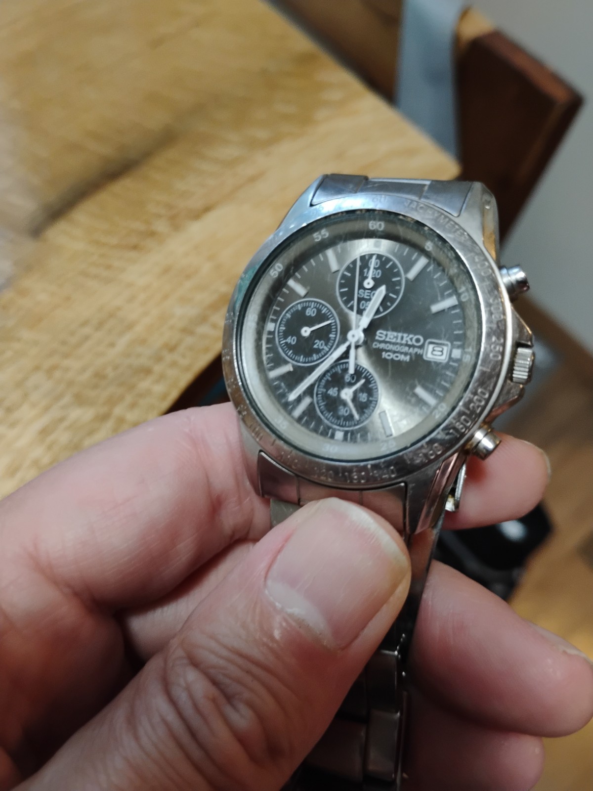 Seiko Men’s Chronograph 7T92-0DW0 Quartz Stainless Steel Watch