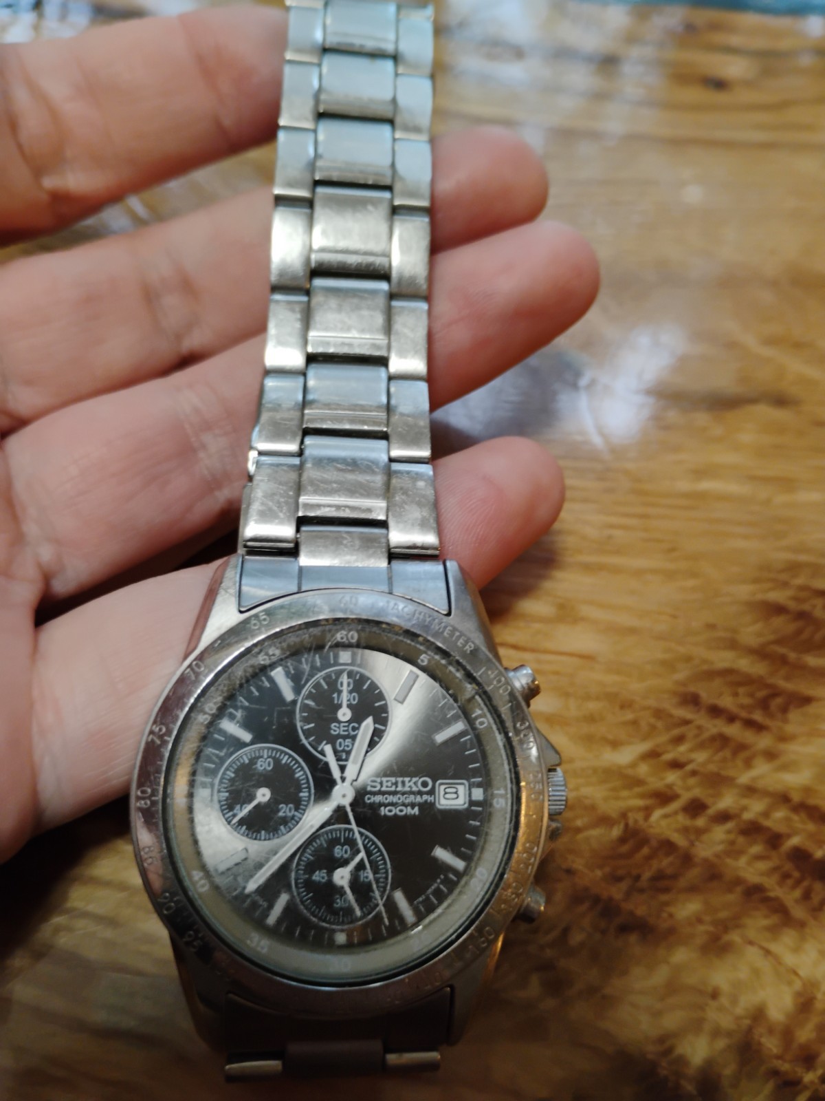 Seiko Men’s Chronograph 7T92-0DW0 Quartz Stainless Steel Watch