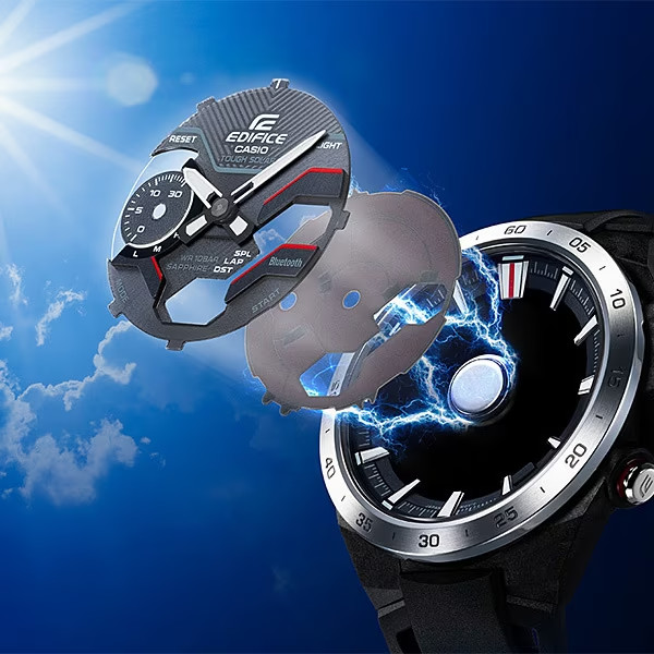 Casio EDIFICE ECB-2200YP-1AJF Windflow Digital Analog Men’s Rubber Band Watch