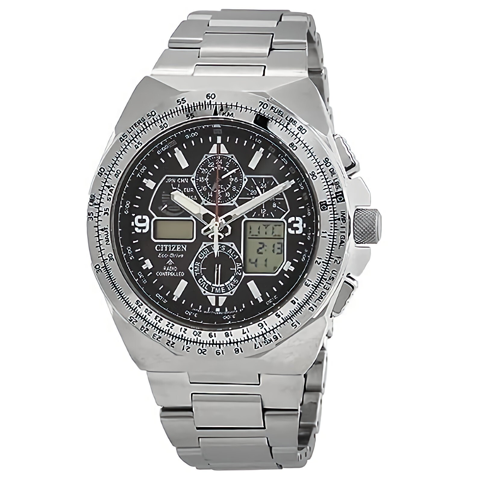 CITIZEN PROMASTER SKYHAWK A-T JY8127-59E Chronograph GMT Black Dial Men’s Watch