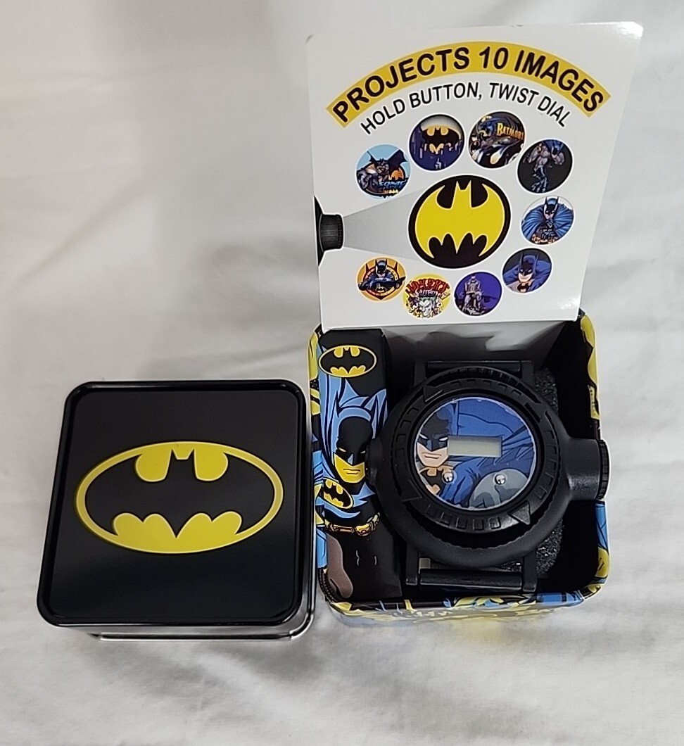 Accutime DC Comics BATMAN Kids Projection Watch Projects 10 Pictures, NIB