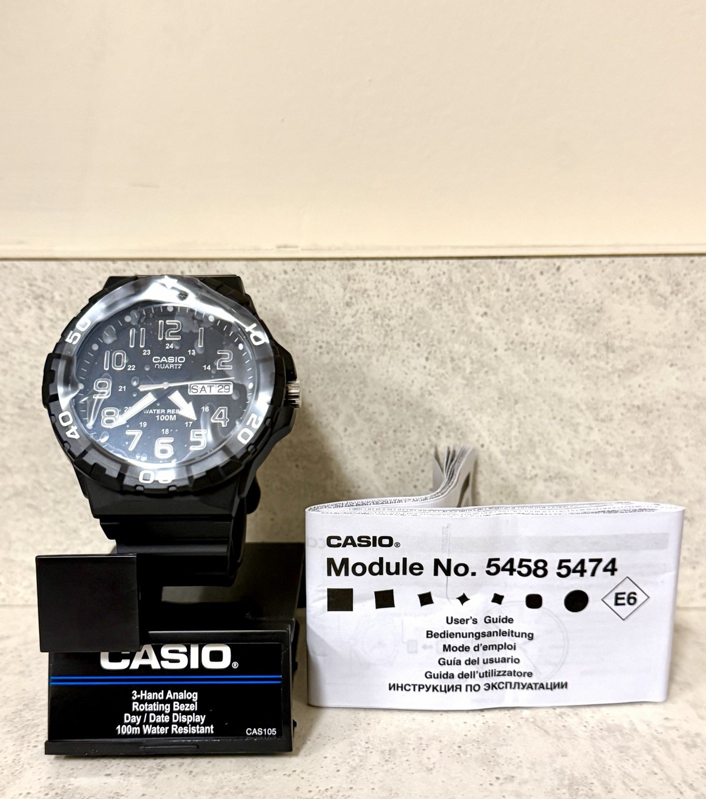 Casio Classic 44.6mm Black Resin Men’s Wristwatch
