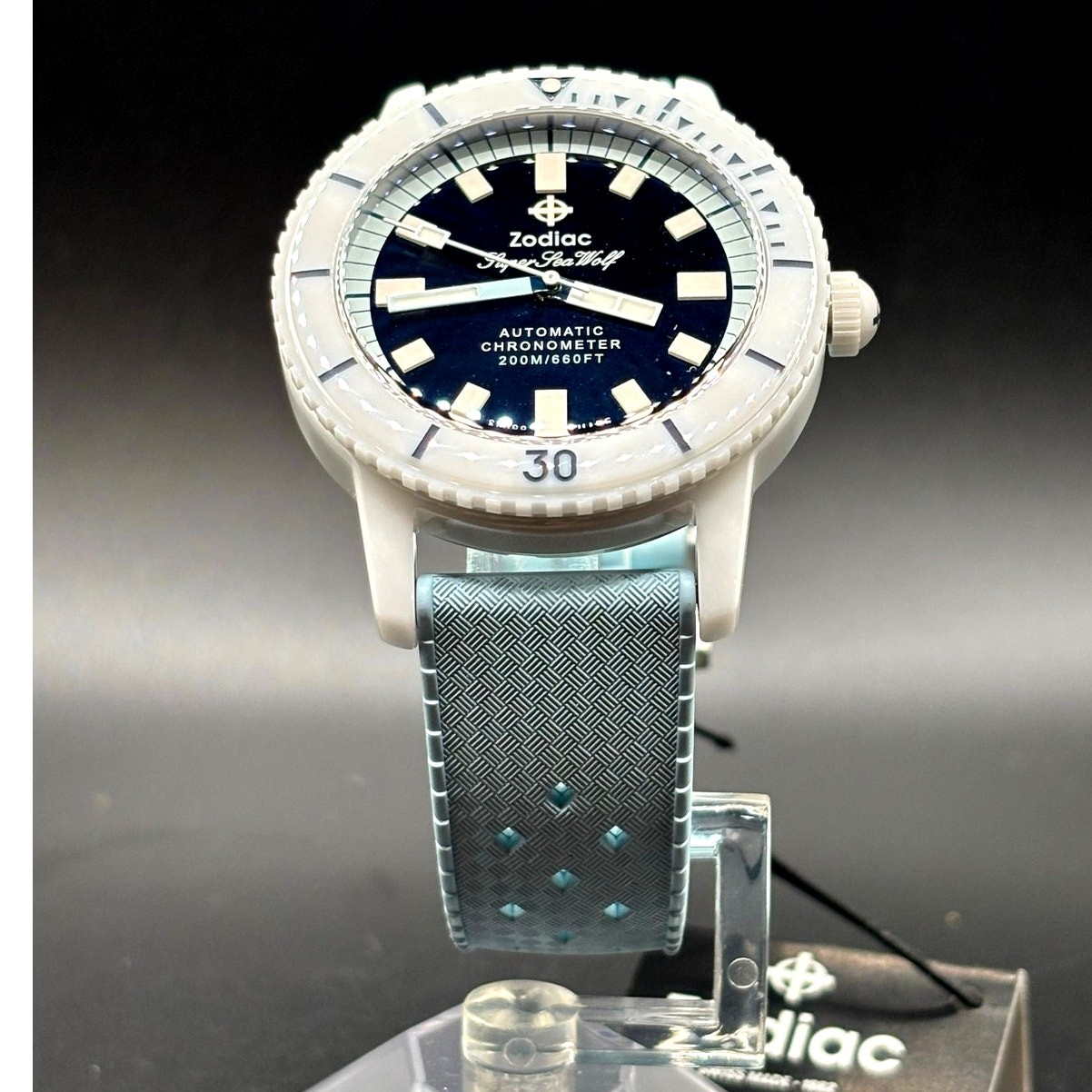 Zodiac Super Sea Wolf ZO9590 Automatic Compression Diver COSC Men”s Watch NIBWT
